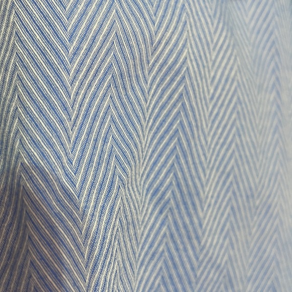 Lane Bryant 26 blue on blue herringbone pattern blouse shaped worn once euc - Picture 5 of 6
